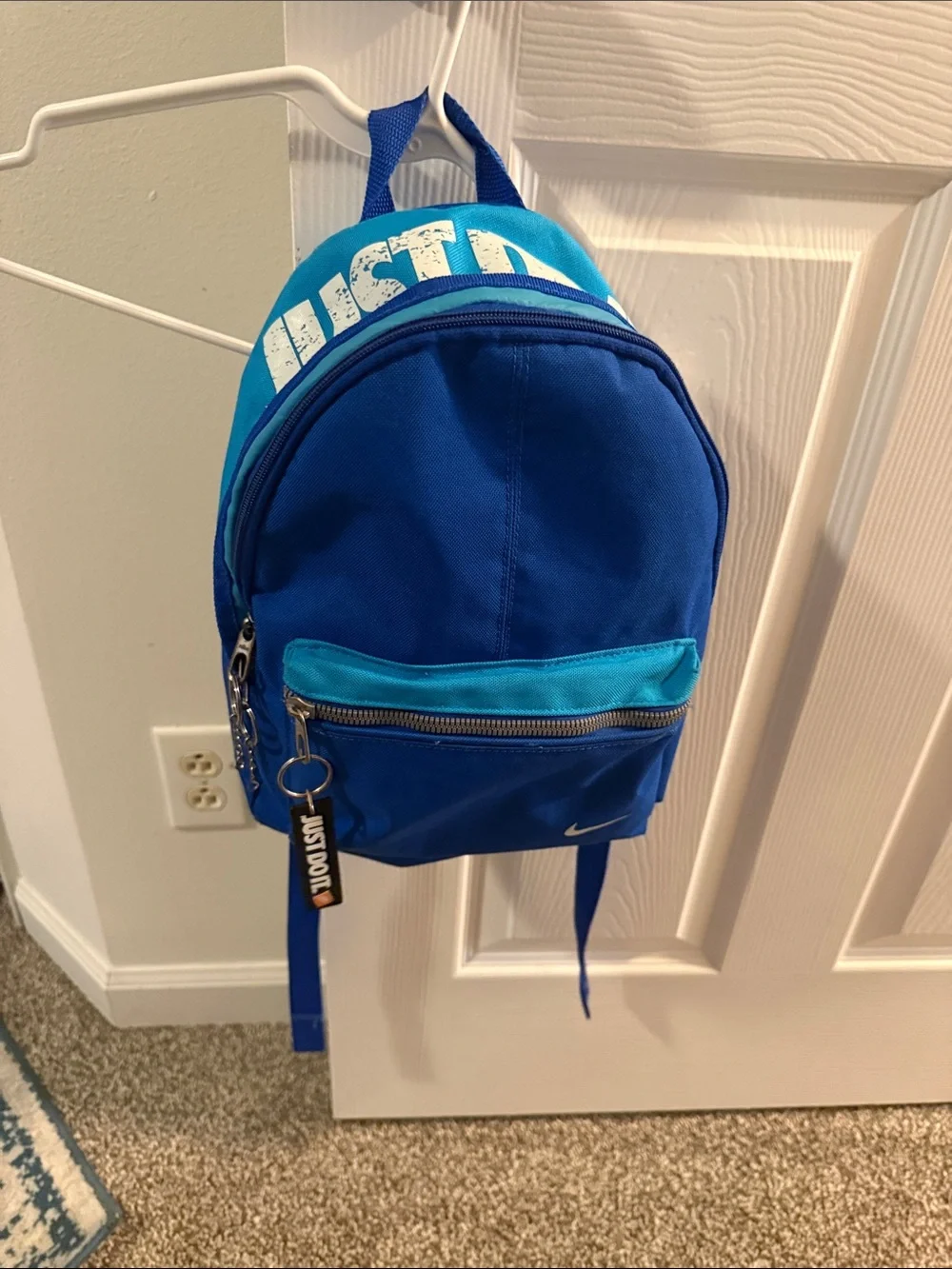 Nike Kids Blue Backpack with Teal Accent